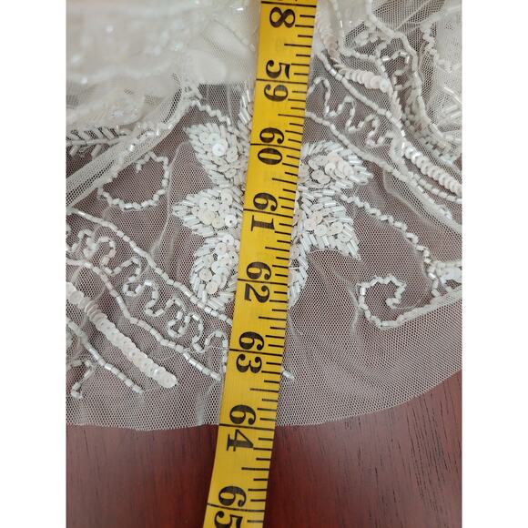 LULU'S XS The Sweetest Vows White Beaded Sequin Mermaid Wedding Maxi Dress B130 - Picture 6 of 10